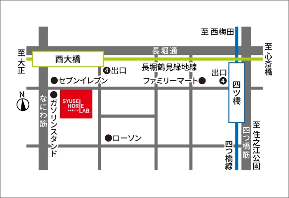 修成堀江ラボ　地図